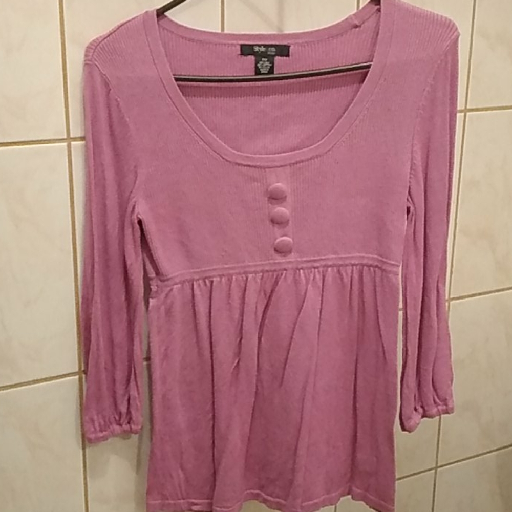 Mauve long sleeve top